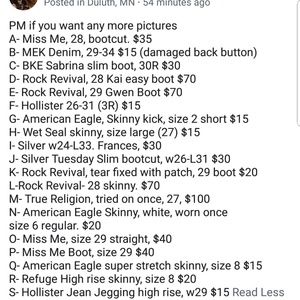 Jeans, miss me, Rock revival, American Eagle